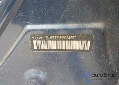 2005 Kia Spectra Lx/Ex from USA, damaged, VIN KNAFE121855184697